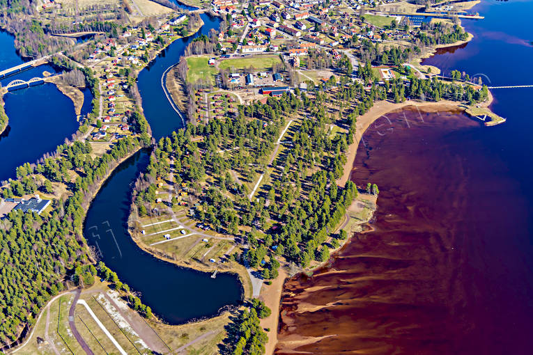 Flygfoto över Orsa Dalarna, drönarbilder, drönarfoto, flygbild, flygbilder, Flygfoto, flygfoton, Lillån, Orsa, samhällen, vår