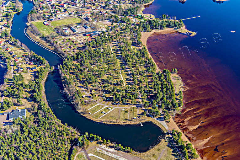 Flygfoto över Orsa Dalarna, drönarbilder, drönarfoto, flygbild, flygbilder, Flygfoto, flygfoton, Lillån, Orsa, samhällen, vår