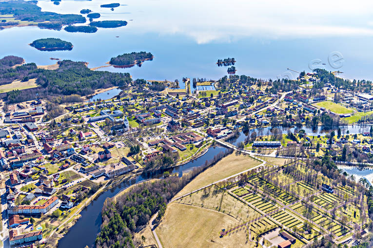 Flygfoto över Orsa Dalarna, drönarbilder, drönarfoto, flygbild, flygbilder, Flygfoto, flygfoton, Orsa, samhällen, vår