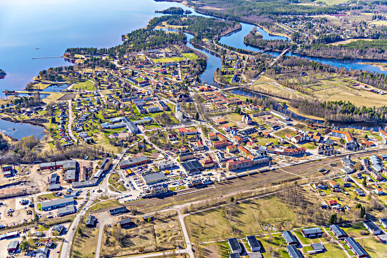 Flygfoto över Orsa Dalarna, drönarbilder, drönarfoto, flygbild, flygbilder, Flygfoto, flygfoton, Orsa, samhällen, vår
