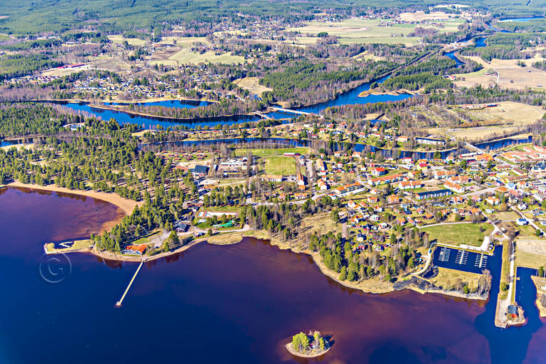 Flygfoto över Orsa Dalarna, drönarbilder, drönarfoto, flygbild, flygbilder, Flygfoto, flygfoton, Orsa, samhällen, vår