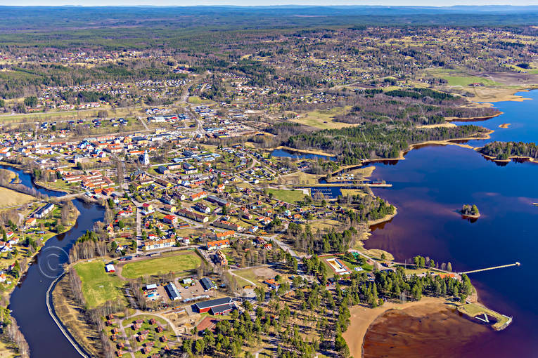 Flygfoto över Orsa Dalarna, drönarbilder, drönarfoto, flygbild, flygbilder, Flygfoto, flygfoton, Orsa, samhällen, vår