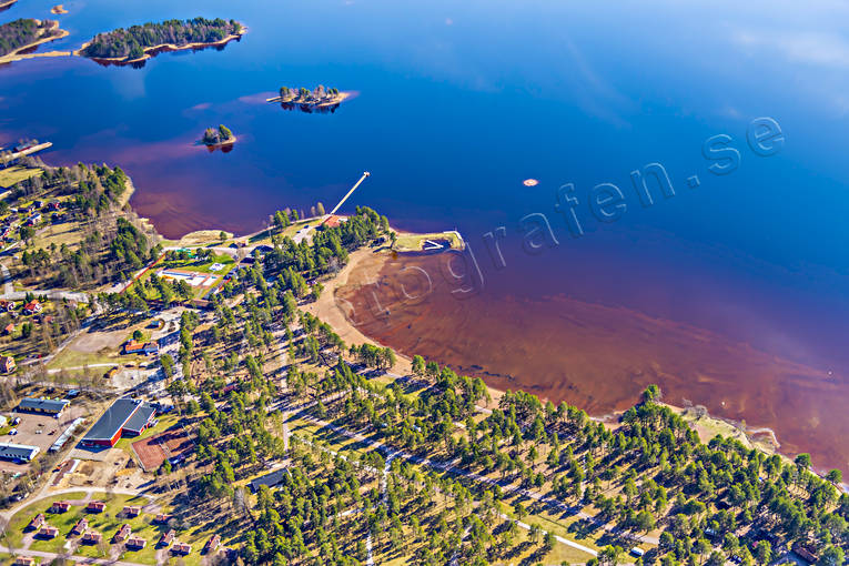 Flygfoto över Orsa Dalarna, drönarbilder, flygbilder, Flygfoto, Orsa, samhällen, vår