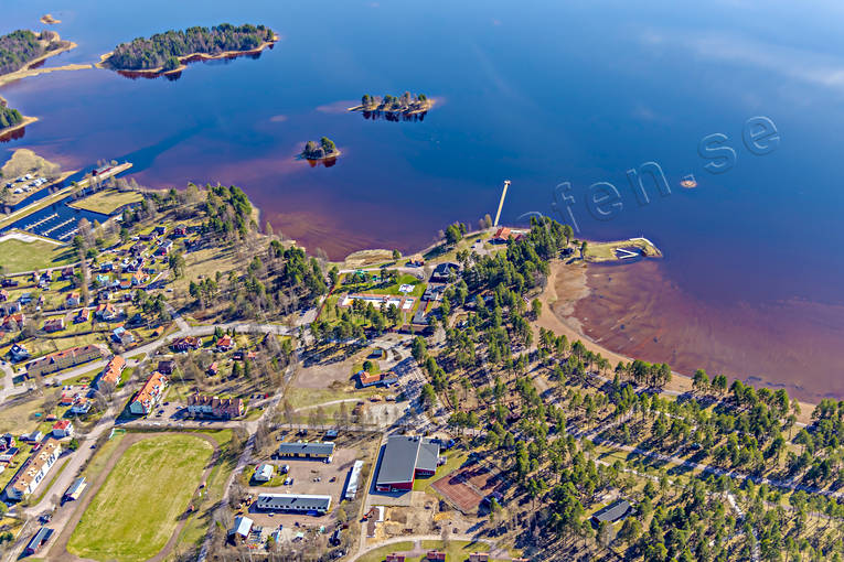 Flygfoto över Orsa Dalarna, drönarbilder, drönarfoto, flygbild, flygbilder, Flygfoto, flygfoton, Orsa, samhällen, vår