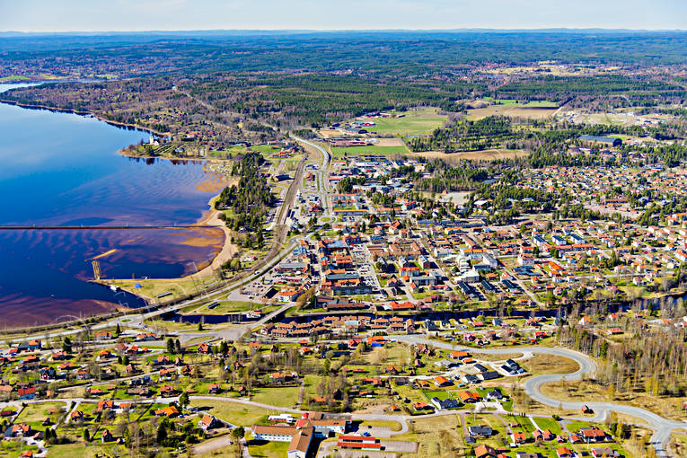 Flygfoto över Rättvik Dalarna, drönarbilder, flygbilder, Flygfoto, Rättvik, samhällen, vår