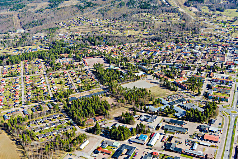 Flygfoto över Rättvik Dalarna, drönarbilder, drönarfoto, flygbild, flygbilder, Flygfoto, flygfoton, Rättvik, samhällen, vår