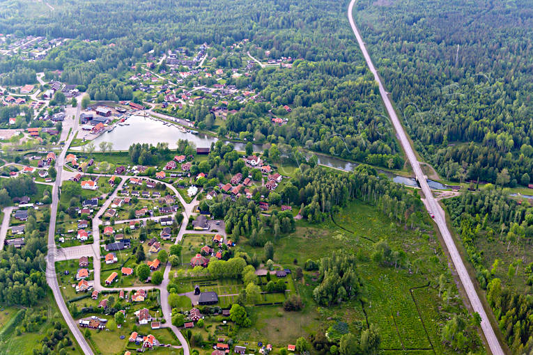 Flygfoto över Sjötorp drönarbilder, drönarfoto, flygbild, flygbilder, Flygfoto, flygfoton, samhällen, Sjötorp, sommar, Västergötland