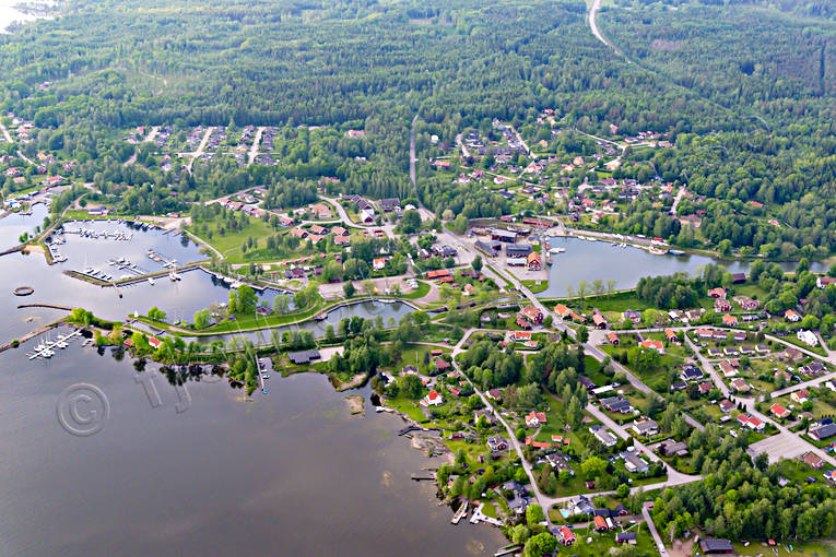 Flygfoto över Sjötorp drönarbilder, flygbilder, Flygfoto, samhällen, Sjötorp, sommar, Västergötland