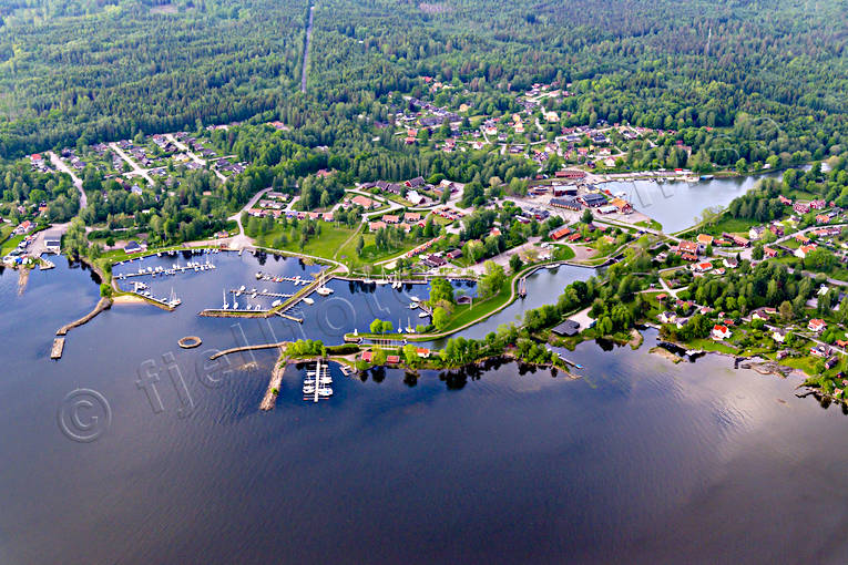 Flygfoto över Sjötorp drönarbilder, drönarfoto, flygbild, flygbilder, Flygfoto, flygfoton, samhällen, Sjötorp, sommar, Västergötland