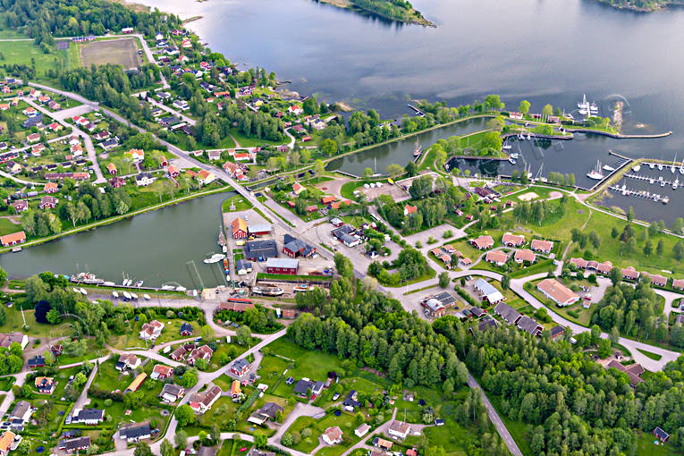 Flygfoto över Sjötorp drönarbilder, drönarfoto, flygbild, flygbilder, Flygfoto, flygfoton, samhällen, Sjötorp, sommar, Västergötland