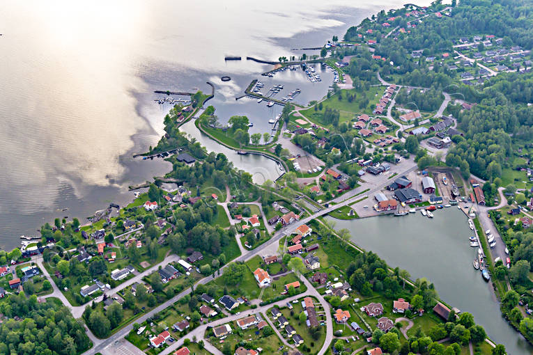 Flygfoto över Sjötorp drönarbilder, drönarfoto, flygbild, flygbilder, Flygfoto, flygfoton, samhällen, Sjötorp, sommar, Västergötland
