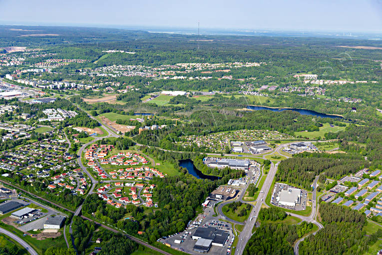 Flygfoto över Skövde drönarbilder, drönarfoto, flygbild, flygbilder, Flygfoto, flygfoton, Skövde, sommar, städer, Västergötland