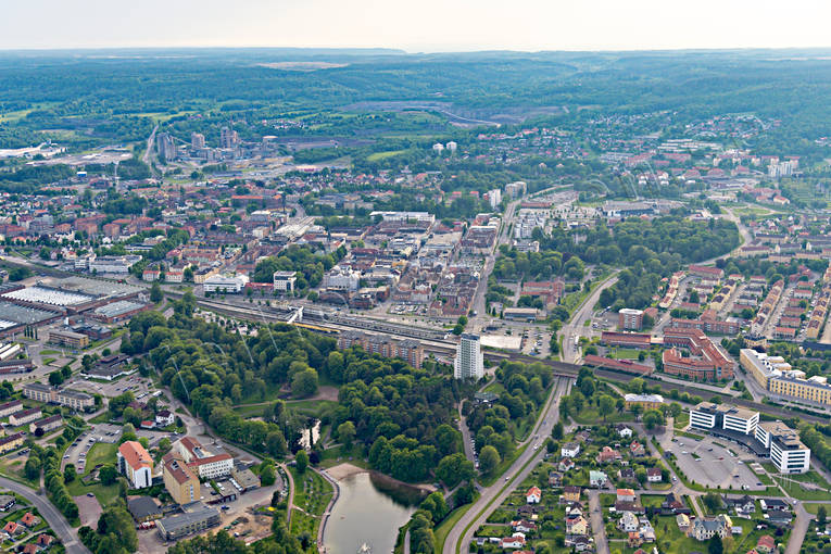 Flygfoto över Skövde drönarbilder, drönarfoto, flygbild, flygbilder, Flygfoto, flygfoton, Skövde, sommar, städer, Västergötland