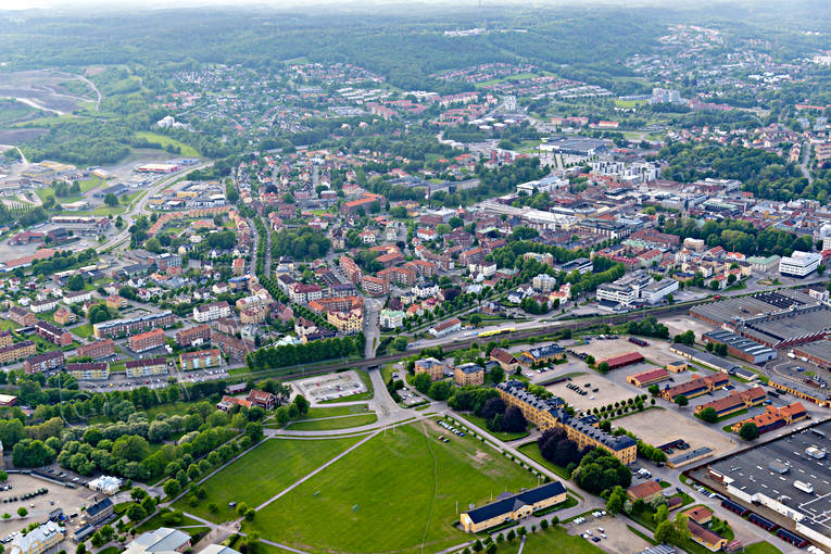 Flygfoto över Skövde drönarbilder, drönarfoto, flygbild, flygbilder, Flygfoto, flygfoton, Skövde, sommar, städer, Västergötland