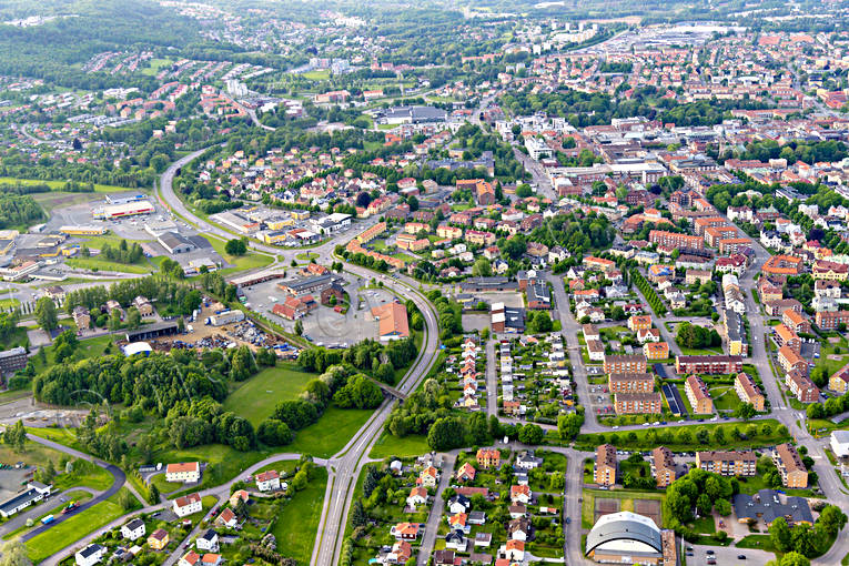 Flygfoto över Skövde drönarbilder, drönarfoto, flygbild, flygbilder, Flygfoto, flygfoton, Skövde, sommar, städer, Västergötland