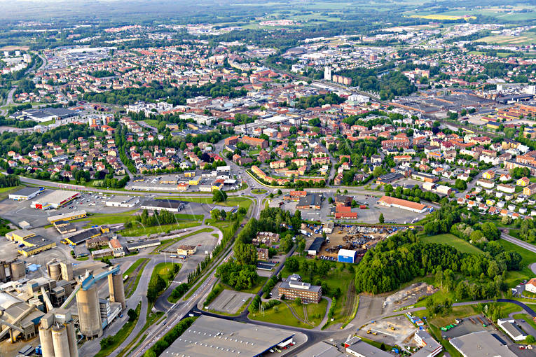 Flygfoto över Skövde drönarbilder, drönarfoto, flygbild, flygbilder, Flygfoto, flygfoton, Skövde, sommar, städer, Västergötland