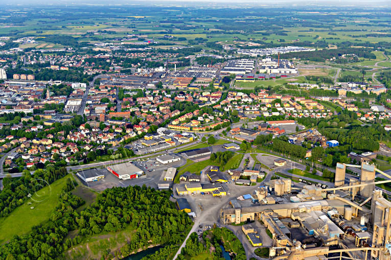 Flygfoto över Skövde drönarbilder, drönarfoto, flygbild, flygbilder, Flygfoto, flygfoton, Skövde, sommar, städer, Västergötland