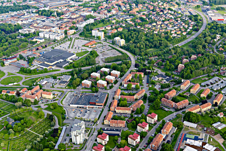 Flygfoto över Skövde drönarbilder, drönarfoto, flygbild, flygbilder, Flygfoto, flygfoton, Skövde, sommar, städer, Västergötland