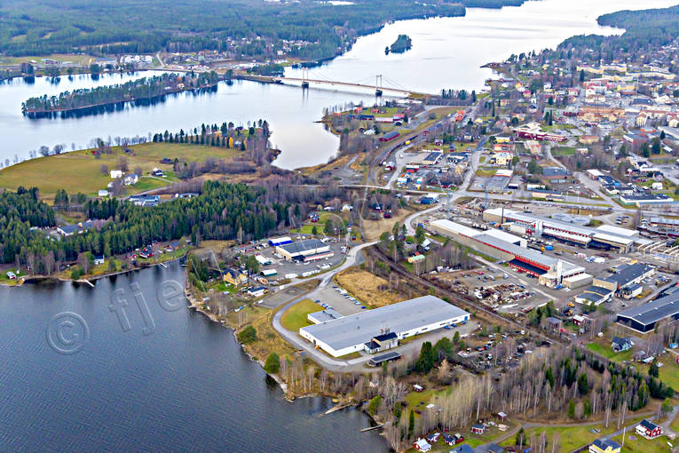Flygfoto över Strömsund drönarbilder, drönarfoto, flygbild, flygbilder, Flygfoto, flygfoton, höst, Jämtland, samhällen, Ströms Vattudal, Strömsund, Vattudalen