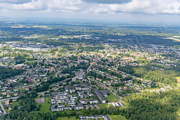 Flygfoto över Tibro drönarbilder, drönarfoto, flygbild, flygbilder, Flygfoto, flygfoton, samhällen, sommar, Tibro, Västergötland