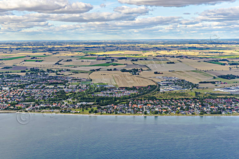 Flygfoto över Trelleborg drönarbilder, drönarfoto, Fagerängen, flygbild, flygbilder, Flygfoto, flygfoton, samhällen, Skåne, sommar, Trelleborg, Österled
