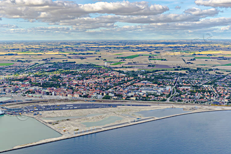 Flygfoto över Trelleborg drönarbilder, drönarfoto, flygbild, flygbilder, Flygfoto, flygfoton, samhällen, Skåne, sommar, Trelleborg
