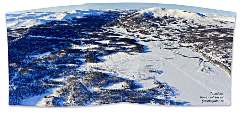 Flygfoto över Tänndalen drönarbilder, drönarfoto, flygbild, flygbilder, Flygfoto, flygfoton, Hamrafjället, Härjedalen, Landskap, Tänndalen, vinter