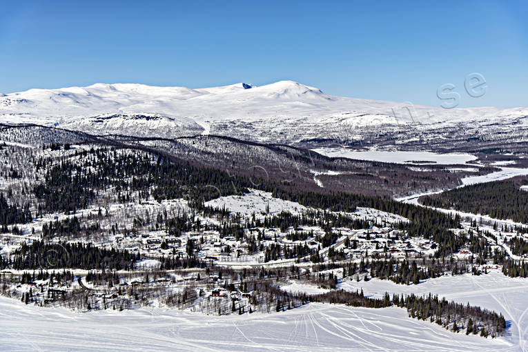 Flygfoto över Tärnaby Dearna, drönarbilder, drönarfoto, flygbild, flygbilder, Flygfoto, flygfoton, lappland, samhällen, Tärnaby, vinter
