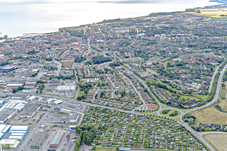 Flygfoto över Ystad drönarbilder, flygbilder, Flygfoto, samhällen, Skåne, sommar, Ystad
