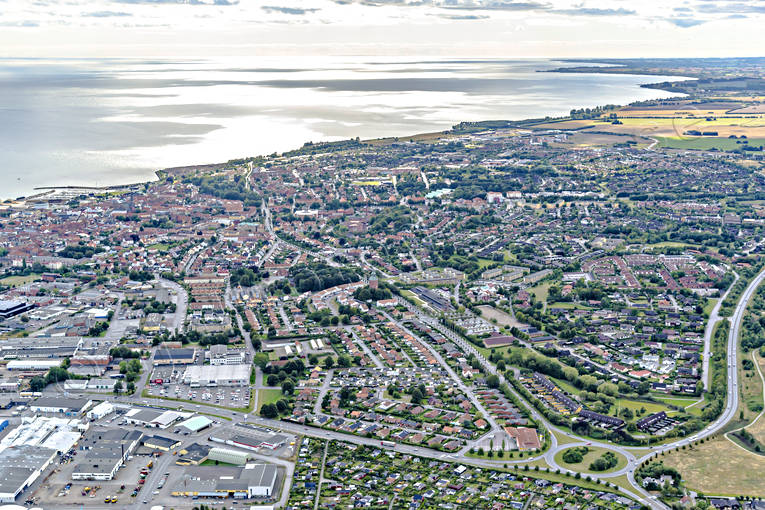 Flygfoto över Ystad drönarbilder, drönarfoto, flygbild, flygbilder, Flygfoto, flygfoton, samhällen, Skåne, sommar, Ystad