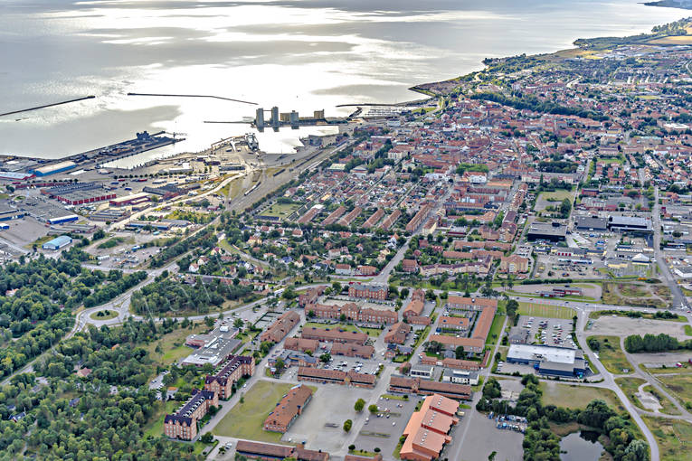 Flygfoto över Ystad drönarbilder, drönarfoto, flygbild, flygbilder, Flygfoto, flygfoton, samhällen, Skåne, sommar, Ystad