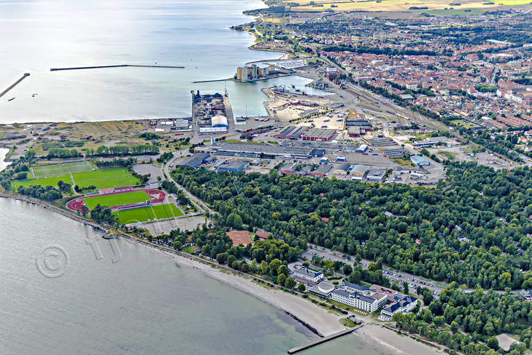Flygfoto över Ystad drönarbilder, drönarfoto, flygbild, flygbilder, Flygfoto, flygfoton, Saltsjöbad, samhällen, Skåne, sommar, Ystad