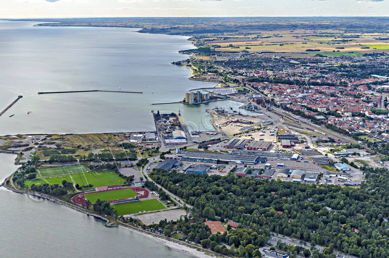 Flygfoto över Ystad drönarbilder, flygbilder, Flygfoto, samhällen, Skåne, sommar, Ystad