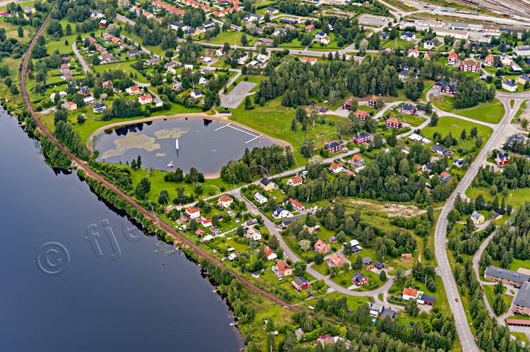Flygfoto över Ånge drönarbilder, drönarfoto, flygbild, flygbilder, Flygfoto, flygfoton, Håkabacken, Medelpad, samhällen, sommar, Vojen, Ånge, Ångebyn