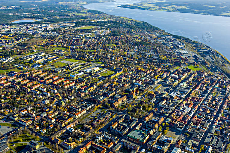 centrum, drönarbilder, drönarfoto, flygbild, flygbilder, Flygfoto, flygfoton, höst, Jämtland, städer, Östersund