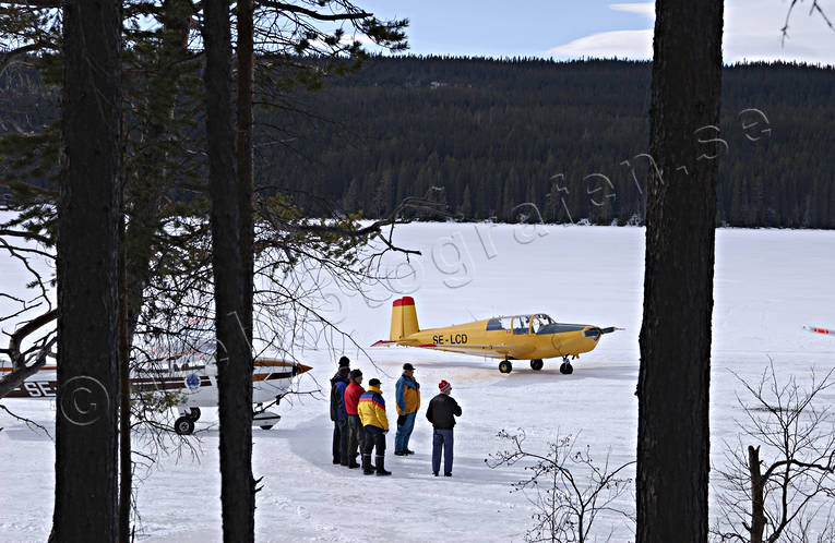 allmnflyg, flyg, flygplan, is, kommunikationer, landa, landat, luftfart, Saab, Safir, sjis, Sllsjn