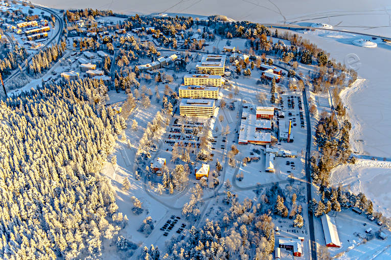 drnarbilder, drnarfoto, flygbild, flygbilder, Flygfoto, flygfoton, Frs Strand, Frsklinikerna, Frsn, Jmtland, stder, vinter, stersund
