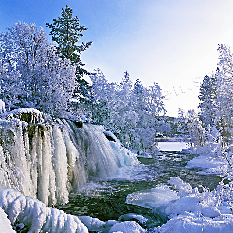 canvastavla, Forsn, Fototavla, fruset, isfall, julkort, julstmning, Jmtland, rimfrost, stmning, stmningsbild, stmningsbilder, tavla, vattenfall, vinter, rstid, rstider