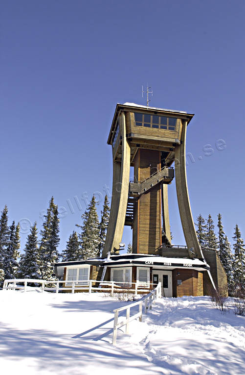 Frösötornet i vinterskrud anläggningar, byggnader, Frösön, frösötornet, Jämtland, utsikt, utsiktstorn, vinter