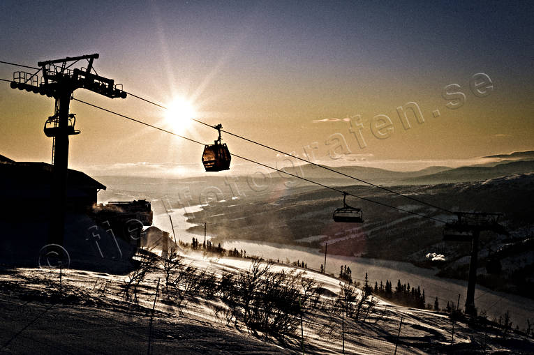 anlggningar, fjll, gondolen, Jmtland, Landskap, lift, vinter, redalen, reskutan, rstider