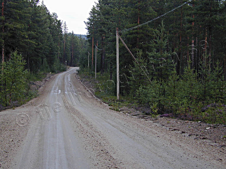 Grusväg i Härjedalen biltrafik, grusväg, kommunikationer, landfart, väg