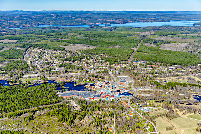 Grycksbo Dalarna Flygfoto Dalarna, drönarbilder, flygbilder, Flygfoto, Grycksbo, pappersbruk, samhällen, vår