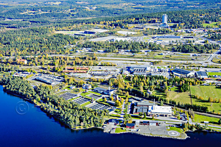 drnarbilder, drnarfoto, flygbild, flygbilder, Flygfoto, flygfoton, Gviken, helikopterbas, helikopterplatta, hst, Jmtland, Landskap, reningsverk, stder, stersund