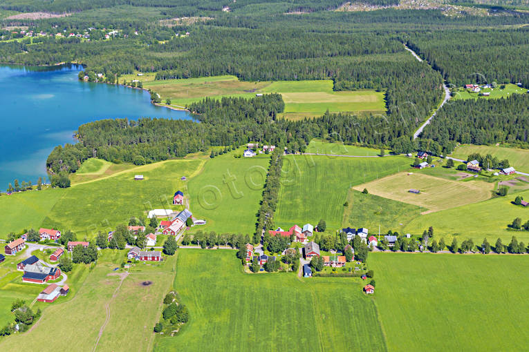 Gård Rossbol Locknesjön gårdar, Jämtland, Landskap, Locknebygden, Locknekratern, Locknesjön, Rossbol, sommar