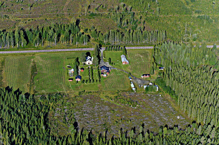 Gård i Muråsen Hallviken drönarbilder, drönarfoto, E45, flygbild, flygbilder, Flygfoto, flygfoton, gårdar, Hallviken, Jämtland, Muråsen, sommar