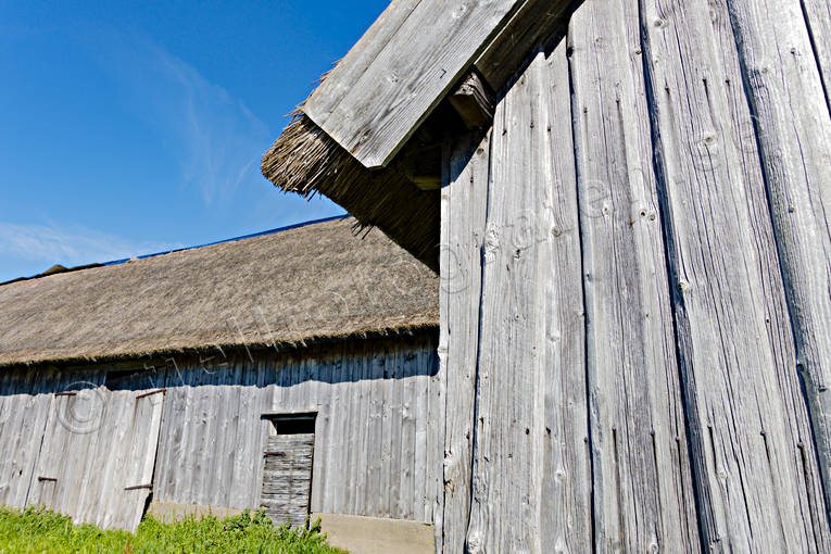 byggnader, halmtak, Smland, taklggning, uthus, Visings