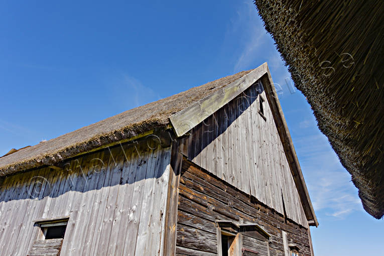 byggnader, halmtak, Smland, taklggning, uthus, Visings