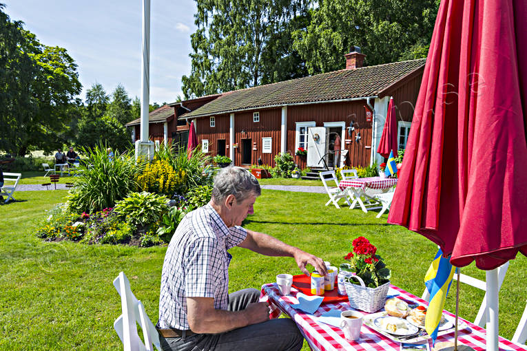 Heds Prästgård byggnader, cafe, cafeteria, Heds, prästgård, sommar, utflyktsmål, årstid, årstider