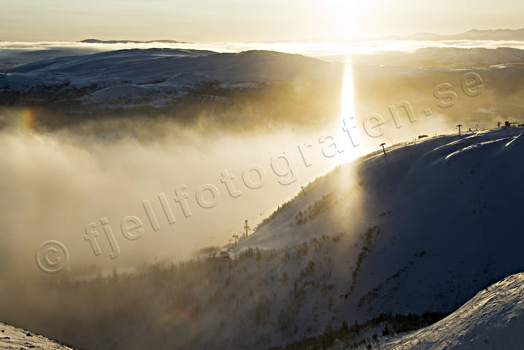Hummeln i Åre anläggningar, fjäll, Hummeln, Jämtland, liftar, mörvikshummeln, samhällen, solnedgång, utsikt, Åre, Åreskutan