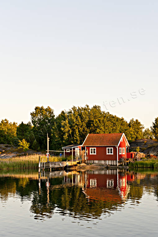 byggnader, hav, himmel, hus, kust, Landskap, natur, sj, sjbod, sjbodar, skrgrd, stuga, Vstergtland